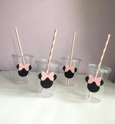 Minnie Mouse Party Plastic Cups 10 Oz With Lid and Straws, Pink Red, Gold, Black , Birthday Party Table Decor - Etsy Mini Mouse Party Favors, Minnie Mouse Birthday Party Ideas 4th, Minnie Mouse Birthday Decor, Minnie Mouse Party Favors, Gold Black Birthday, Birthday Party Table Decor, Minnie Mouse Party Favor, Kids Party Tables, Minnie Mouse Birthday Theme