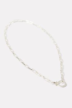 A classic chain link design defines this chic single-strand necklace by Gorjana featuring a silver plated finish and hinge closure to adjust to your desired length. Layered with a pendant or worn on its own, this necklace adds an elevated touch to any look. Chic Silver Oval Link Chain Necklace, Chic Silver Link Jewelry, Sterling Silver Toggle Necklace With Chain, Silver Toggle Necklace With Chain For Everyday, Silver Chain Link Necklace With Toggle Clasp, Silver Chain Necklace With Toggle Clasp, Elegant Silver Toggle Necklace With Oval Link, Everyday Silver Toggle Necklace With Chain, Elegant Silver Oval Link Toggle Necklace