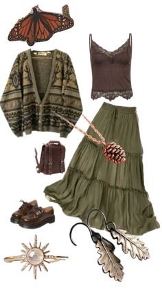 Worst Outfits, Goblincore Outfits, Estilo Hippie, Hippie Style Clothing, Cottagecore Aesthetic, Trendy Boho, Aesthetic Aesthetic