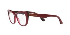 Dolce&Gabbana DG3360 eyeglasses seamlessly blend together a unique cat eye shape and a vibrant color palette. Crafted from durable acetate, these frames feature a polished bordeaux/transparent bordeaux color that adds a touch of sophistication to any look. The cat eye shape, known for its ability to flatter any face type, is further enhanced by the transparent bordeaux design on the edges, creating an intriguing optical effect. Embrace your individuality with these distinctive glasses from Dolce&Gabbana. Elegant Multicolor Sunglasses With Tinted Lenses, Elegant Multicolor Tinted Sunglasses, Designer Cat Eye Sunglasses With Glass Material, Designer Cat Eye Sunglasses With Glass, Designer Cat Eye Sunglasses With Glass Lenses, Bordeaux Color, Unique Cats, Eye Shapes, Eyeglasses For Women