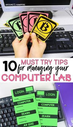 computer lab with text overlay that reads 10 must try tips for managing your computer lab