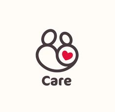 the logo for care with an image of two people holding a heart