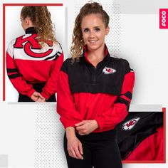 BREAKING NEWS! 🗞️ Scratch that… WINDBREAKER NEWS! 🌬️ The officially licensed Kansas City Chiefs Women’s Winning Play Windbreaker from FOCO is here! Sporty Moisture-wicking Activewear For Game Day, Cheerleading Sportswear For Sports Season, Moisture-wicking Activewear For Cheerleading, Moisture-wicking Team-colored Activewear For Sports, Sporty Team-colored Activewear For Game Day, Sporty Team Logo Activewear For Sports, Game Day Moisture-wicking Activewear For Sports Season, Sporty Moisture-wicking Activewear For Team Events, Moisture-wicking Activewear For Game Day