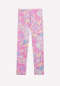 Bring a burst of vibrant fun to her wardrobe with these colorful marble leggings, a swirl of hues that adds whimsical flair to every twirl and playdate. Marble Leggings, Colorful Marble, Pink Marble, Bubble Gum, Swirl, Marble, Leggings, Wardrobe, Pink