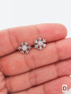 Snowflake Earring 925 Snowflake Earrings, Wedding Jewelry Earrings, 925 Silver Earrings, Silver Earring, Wedding Earrings, Wedding Jewelry, Silver Earrings, 925 Silver, United Kingdom