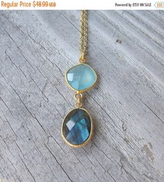 Holiday Sale Gemstone Necklace- Labradorite Necklace- Quartz Necklace- Topaz Necklace - Blue Stone Necklace by Belesas on Etsy https://www.etsy.com/listing/154232621/holiday-sale-gemstone-necklace Blue Pendant Necklace For Birthday Gift, Unique Sapphire Necklace As Gift, Unique Sapphire Necklace For Gift, Blue Gemstone Necklace For Birthday Gift, Blue Gemstone Jewelry For Birthday Gift, Blue Gemstone Necklace In Labradorite, Blue Labradorite Gemstone Necklace, Handmade Blue Jewelry For Birthday Gift, Blue Spiritual Necklaces For Anniversary