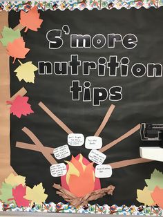 a bulletin board with writing on it that says, i'm more nutrition tips