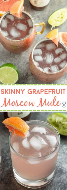 These lightened up Moscow mules have less calories and sugar than the original, with a refreshing grapefruit flavor! Recipe Smoothie, Moscow Mules, Moscow Mule Recipe, Mule Recipe, Healthy Drink, Boozy Drinks, Drinks Alcohol, Alcohol Drink Recipes, Alcohol Recipes