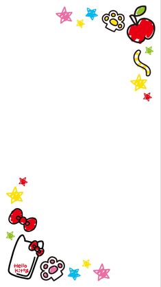 an image of hello kitty border with stars