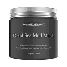 Pure Body Naturals Dead Sea Mud Mask For Face And Body, Purifying Face Mask For Acne, Blackheads, And Oily Skin, 8.8 Ounce Contains (1) 8.8 Ounce Jar Of Spa Quality Dead Sea Mud Mask Simply Formulated Using High Quality Natural Ingredients Like Mineral Dead Sea Mud From Israel, Shea Butter And Essential Oils Facial For Oily Skin, Mud Face Mask, Dead Sea Mud Mask, Dead Sea Mud, Acne Scar Removal, Glow Skin, Mud Mask, Clear Acne, Dermatologist Recommended