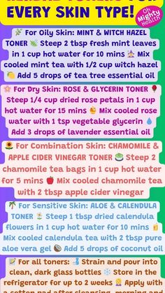 Apple Cider Vinegar Toner, Witch Hazel Toner, Oil For Dry Skin, Celebrity Plastic Surgery, Grooming Tips, Mint Tea, Dried Rose Petals, The Kardashians, Chamomile Tea