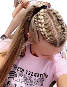 Hairstyles, braids, ponytails Track Hair, Football Hairstyles, Ideas For Parties, Competition Hair, Gymnastics Hair, Hairstyle Examples