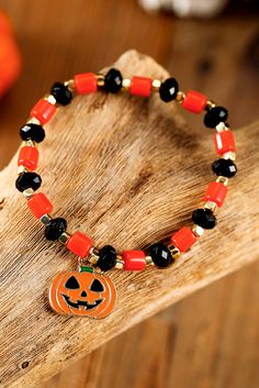 1 Halloween Beads, Halloween Day, Color Glaze, Holiday Looks, Jack O, Beauty Accessories, Jewelry Creation, Accessories Jewelry, Jack O Lantern