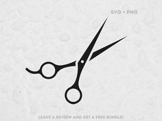 a pair of scissors with the words leave a review and get a free bundle