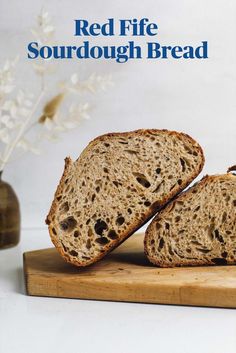 sourdough bread made with red fife flour, cut in half showing crumb Whole Grain Sourdough, Taste Food, Vegetarian Recipes Lunch, Gourmet Breakfast, Best Oven, Vegan Bread, Sour Taste, Easy Bread Recipes, Food Tasting