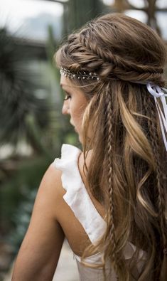 New Braided Hairstyles, Boho Wedding Hair, בר מצווה, Trendy Wedding Hairstyles, Wedding Hair Down, Half Up Half Down Hair, Trending Hairstyles, Loose Hairstyles