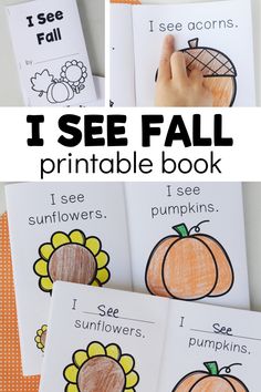 i see fall printable book for kids