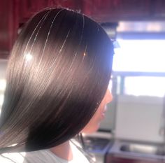 Black Hair With Glitter Extensions, Glitter Strands In Hair, Glitter Highlights Hair, Diy Hair Tinsel, Glitter Hair Extensions