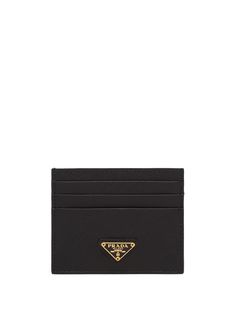 black leather logo plaque card slots flat central pocket Designer Card Holder Wallet, Prada Card Holder, 2023 Handbags, Luxury Card Holder, Chanel Card Holder, Accessory Inspo, Prada Wallet, Leather Cardholder, Money Holders