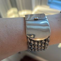 Chunky Sterling Silver Cuff. Designer Jubilee Cuff Bracelet, Handmade Cuff Bracelet For Formal Occasions, Elegant Silver Cuff Bracelet With Box Clasp, Adjustable Cuff Bracelet For Evening, Adjustable Evening Cuff Bracelet, Sterling Silver Cuff, Silver Cuff, Womens Jewelry Bracelets, Cuff