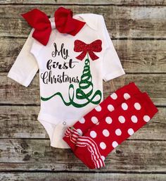 Christmas Onesie, Baby Girl Christmas Onesie, Christmas Shirt, My First Christmas Onesie, Onesie For Baby Girls *****ONESIE ONLY LEG WARMERS NOT Baby Christmas Onesie, First Christmas Outfit, Christmas Onesie, Budget Planer, Tutu Outfits, Girl Christmas, Baby's First Christmas, Baby Time