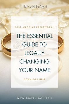 the essential guide to legally changing your name in travel blog post - wedding paperwork