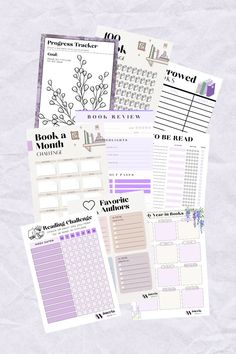 the printable planner stickers are laid out on top of each other