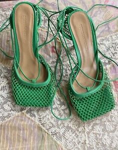 ad eBay - Bottega Veneta Stretch Lace-Up Sandal size 37 - Buy Now, click the link (eBay)