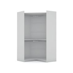 Mulberry Open Corner Closet White - Manhattan Comfort Corner Wardrobe Closet, Corner Cabinet Solutions, Clothing Armoire, Corner Closet, Closet Frame, Corner Wardrobe, Wardrobe Solutions, Modern Tops, Wardrobe Armoire