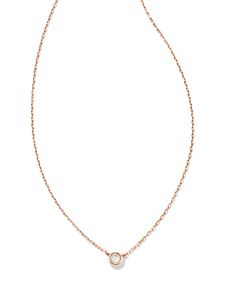 The Audrey 14k Rose Gold Pendant Necklace in White Diamond brings sophisticated shine and sparkle to any kind of look, guaranteed to elevate your collection for the long haul. 

 We have taken steps to ensure that, when applicable, our diamonds are conflict free by requiring our suppliers to comply with the Kimberley Process. Elegant Rose Gold Solitaire Necklace For Everyday Wear, Classic Rose Gold Solitaire Necklace For Everyday, Classic Everyday Rose Gold Solitaire Necklace, Elegant Rose Gold Diamond Necklace, Rose Gold Diamond Solitaire Necklace, Everyday Rose Gold Solitaire Diamond Necklace, Rose Gold Diamond Necklace With Delicate Round Pendant, Rose Gold Solitaire Necklace With Delicate Chain, Rose Gold Diamond Necklace With Delicate Chain