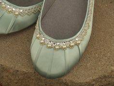 SAGE Flats or BROWN Flat shoes Fancy Shoes for by NewBrideCo Elegant Slip-on Ballet Flats For Wedding, Shoes Fancy, Brown Flat Shoes, Shoes For Wedding, Dressy Flats, Wedding Garter Lace, How To Dye Shoes, Ballet Style, Elegant Flats