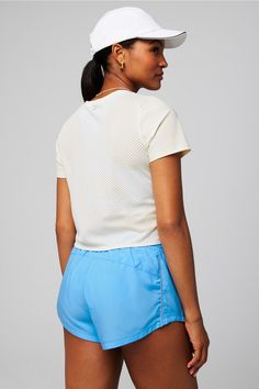 Essential Air Short Sleeve Top Fabletics white female Activewear >> Womens >> Tops >> Short Sleeve T-Shirts >> Short-Sleeve Top Essential Air regular Running/Training 4-Way Stretch/Anti-Stink/Breathable/Moisture-Wicking/Quick-Dry/Reflective Moisture-wicking T-shirt For Summer, Fitted Crew Neck Activewear For Summer, Fitted Sports T-shirt For Spring, Spring Sports Fitted T-shirt, Spring Moisture-wicking Crew Neck Top, White Moisture-wicking Relaxed Fit Tops, Spring Athleisure Stretch T-shirt, Fitted Short Sleeve Activewear For Spring, White Relaxed Fit Activewear For Summer