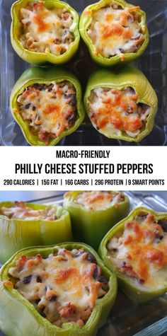 stuffed bell peppers with cheese and other toppings