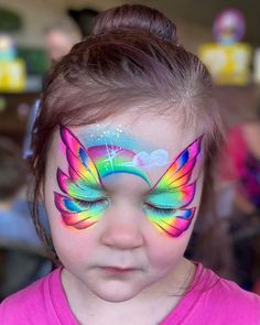 #butterflyfacepaint on Instagram | Hashtags Skull Face Paint, Butterfly Face Paint, 4th Birthday Party, Festival Face, Balloon Painting, Face Painting Easy, Painted Rainbow, Balloon Twisting