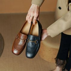 These loafers are designed in a timeless, minimal silhouette, so you'll be sure to wear them often. Made from soft leather, soft bottom that ensure all-day comfort. Wear yours with tailoring and denim alike. Color: Coffee/BlackMaterial: CowhideLining: Genuine LeatherInsole: CowhideSole: RubberHeels: 3Cm/1.18"Weight: 0.22kg Each Shoes Production Time: About 5-7 days (Any exceptional case will email you, Please pay attention to your email left) Shipping Time: Free Shipping To most locations, deliv Timeless Flat Heel Loafers For Work, Timeless Flat-heel Loafers For Work, Timeless Leather Slip-on Shoes For Office, Timeless Flats With Flat Heel For Workwear, Timeless Workwear Flats, Timeless Slip-on Leather Shoes For Work, Timeless Leather Round Toe Work Shoes, Timeless Round Toe Leather Work Shoes, Timeless Leather Work Shoes With Round Toe