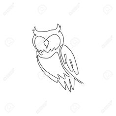 an owl outline drawing on a white background stock photo and royalty free image black bedroom furniture sets home design ideas