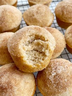 several sugary muffins on a cooling rack