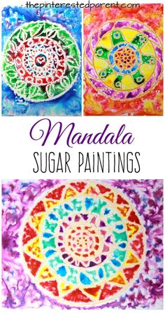 the instructions for how to make handmade sugar paintings with colored paper and watercolors