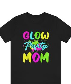 Glow Party Mom Shirt,Trendy Graphic Shirt,Neon Party T-Shirt,Birthday Party Gifts,Glow In The Dark,Let's Glow Crazy Tee,Neon Disco Mom Gifts * Fast Shipping - For quick delivery,Top Quality Printing * Full Customization Available. Need different wording? Just message us before ordering. We reply fast. This classic unisex jersey short sleeve tee fits like a well-loved favorite. Soft cotton and quality print make users fall in love with it over and over again. These t-shirts have-ribbed knit collars to bolster shaping. The shoulders have taping for better fit over time. Dual side seams hold the garment's shape for longer.  .: 100% Airlume combed and ringspun cotton (fiber content may vary for different colors) .: Light fabric (4.2 oz/yd² (142 g/m .: Retail fit .: Tear away label .: Runs true Neon Disco, Birthday Party Gifts, Neon Birthday, Aunt Shirts, Glow Party, Neon Party, Birthday Party Gift, Mom Gifts, Graphic Shirt