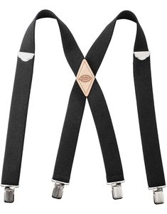 Dickies has suspenders! These suspenders are 32mm wide with an X back that are great work suspenders. Features a Dickies leather embossed patch. Black Adjustable Belts And Suspenders For Everyday Use, Classic Belts And Suspenders With Adjustable Straps For Work, Black Belts And Suspenders With Adjustable Straps, Formal Black Belts With Adjustable Strap, Classic Black Belts And Suspenders With Adjustable Strap, Classic Black Belt With Adjustable Strap, Red Suspenders, Black Suspenders, Lifestyle Clothing