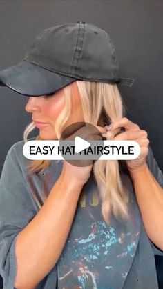 255K views · 6.8K likes | SAMANTHA HARMAN | HAIR TUTORIALS | HAIRSTYLIST EDUCATION on Instagram: "easy hat hairstyle for when just don’t feel like washing!
⁣
tag someone who would love this look! 👇🏻⁣
⁣
@behindthechair_com @thebtcteam @beautylaunchpad @hairbrained_official @sephora @ultabeauty #hairstyles #hairideas #easyhairstyles #hairinspo #hairtutorial #behindthechair #thebtcteam #heatlesshair #healthyhair #samanthasbeautyconfessions #hairbrained #beautylaunchpad #modernsalon #sephora #ultabeauty #hairtrends #hairtutorials #hathair #dirtyhair #hairideas #quickhairstyles" Hat Hairstyles Long Hair, Hairstyles With A Hat, Cute Hat Hairstyles, Hairstyles With Hats