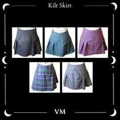 "12/10/2023 CHRISTMAS DELIVERY DATE CUT OFF The VM Kilt Skirt 💋The Kilt Skirt is a rebellious and edgy twist on the traditional schoolgirl uniform skirt. It takes inspiration from the classic pleated or plaid skirts often associated with school uniforms but incorporates punk elements to create a distinctive and alternative look. 💋A perfect addition to your tickle trunk. Please review the size chart as Venus & Mars clothing tends to fit larger than mass manufactured clothing. 🫶 HANDMADE (really) 🖤 Stretchy. 🖤 Longer in the Back. 🖤Hand Wash, Hang to Dry. SIZE CHART: Length: Front 15\" Waist XS: 24\" Small: 28\" Medium: 32\" Large: 36\" CARE INSTRUCTIONS: Hand wash in cold water, hang to dry.  PLEASE DO NOT put your skirt in the washer and dryer. I'M NOT YOUR MOM, and I can't stop you b Punk Elements, Skirt Dark Academia, Chicken Sweater, 90s Skirt, Uniform Skirt, Dark Academia Clothing, Kilt Skirt, Dark Academia Fashion, Tartan Skirt