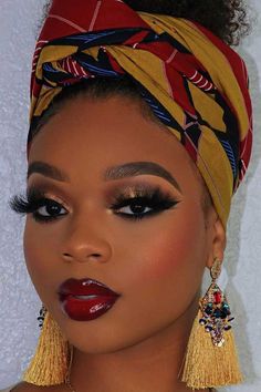 Makeup Ideas For Black Women, Makeup Cantik, Makeup Hacks Beauty Secrets, Makeup For Black Skin, Brown Skin Makeup, Black Women Makeup, Stunning Makeup, Black Makeup, Women Makeup