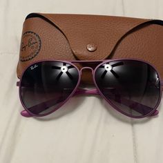 Purple Ray-Ban Classics Brand New Unisex Casual Purple Sunglasses With Uva Protection, Casual Purple Sunglasses With Polarized Lenses, Purple Sunglasses With Uv Protection For Beach, Purple Sunglasses With Uva Protection For Beach, Purple Mirrored Sunglasses, Louis Vuitton Sneakers, Clubmaster Sunglasses, Tortoise Shell Sunglasses, Burberry Sunglasses