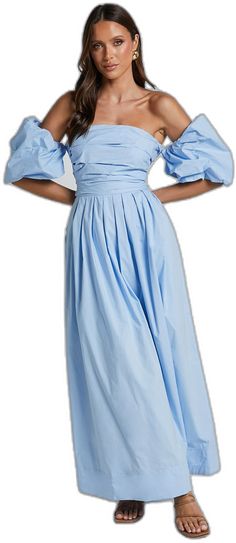 Pleated Dress, Pale Blue, Fit & Flare, Body Shapes, Midi Length, Day Dresses, Unique Style, Off The Shoulder, Cotton Fabric