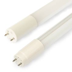 two white fluorescent tube lights on a white background