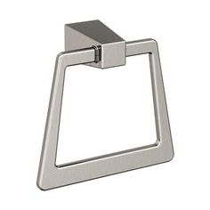 a metal towel ring on a white background