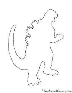 Godzilla Stencil, Godzilla Bedroom, Godzilla Cookies, Godzilla Party Ideas, Godzilla Decorations, Godzilla Silhouette, Godzilla Coloring Pages, Godzilla Artwork, Godzilla Party