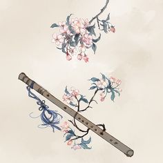 Instruments Art, Chinese Artwork, Kimono Japan, Props Art, Fantasy Props, Anime Accessories, Musical Art