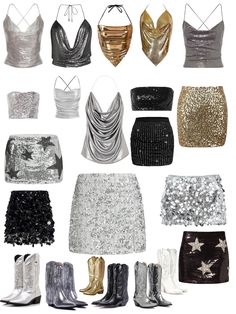 Cute Outfits For Party Night, 2k Party Outfits, Star Themed Party Outfit, Glitter Birthday Outfit, Ciggarates After Concert Outfit, Outfits For Coldplay Concert, Disco Fits Party, Dresses For New Years Party Night, Glitter Outfits Party